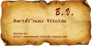 Bartánusz Vitolda névjegykártya